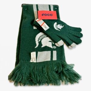 FOCO Spartans scarf and gloves set